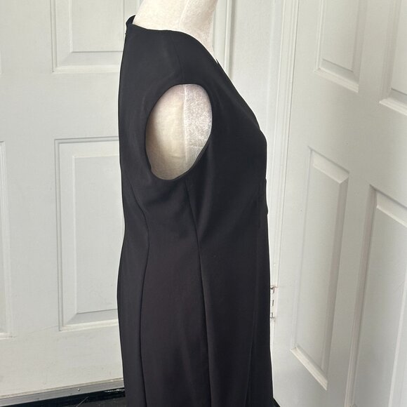 Calvin Klein Dress Women's Black Faux Wrap D-Ring Sleeveless Size 10 - Picture 8 of 11
